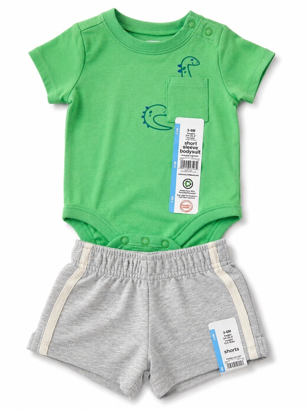 Baby Boy Clothing Bundle 4 Outfits Wonder Nation Modern Moments NWT 0-18
